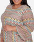 ფოტო #5 პროდუქტის Plus Size Emerald Isle Spliced Texture Drawstring Hem Top