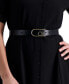 Фото #6 товара Two-Tone Monogram Buckle Leather Belt