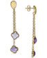 Amethyst Clover Drop Earrings (5-1/10 ct. t.w.) in Gold Over Sterling Silver (Also Available in Blue Topaz (4 ct. t.w), Made in Italy)