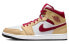 Фото #1 товара Jordan Air Jordan 1 mid 耐磨 中帮 复古篮球鞋 男款 米红色 / Кроссовки Jordan Air Jordan 554724-201