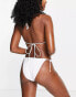 Brave Soul bikini bottom with tie side in white Белый, L - EU 42 - фото #2