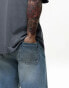 Фото #5 товара Good For Nothing jeans with raw hem in antique blue wash