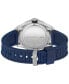 ფოტო #3 პროდუქტის Men's Tiebreaker Blue Silicone Strap Watch 43mm