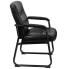 Фото #1 товара Hercules Series Big & Tall 500 Lb. Rated Black Leather Executive Side Reception Chair With Sled Base