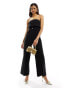 Фото #2 товара River Island bandeau tailored jumpsuit in black