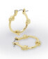 ფოტო #3 პროდუქტის Gold Triple Knot Hoop Earrings