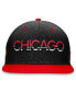 Фото #3 товара Бейсболка двухцветная Fanatics мужская черно-красная Chicago Blackhawks Authentic Pro Rink Snapback