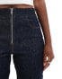 Фото #4 товара ASOS DESIGN denim zip front capri in indigo