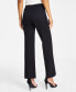 ფოტო #2 პროდუქტის Petite High-Rise Pull-On Knit Trousers