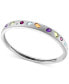 ფოტო #1 პროდუქტის EFFY® Multi-Gemstone Bangle Bracelet (3-5/8 ct. t.w.) & Diamond (1/10 ct. t.w.) Bangle Bracelet in Sterling Silver