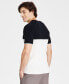 Фото #2 товара Men's Regular-Fit Colorblocked Sweater-Knit T-Shirt, Created for Macy's