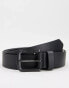 Levi's Seine metal leather belt in matter black