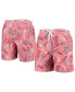 Men's Red Wisconsin Badgers Vintage-Like Floral Swim Trunks