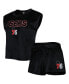 ფოტო #2 პროდუქტის Women's Black Philadelphia 76ers Intermission T-shirt and Shorts Sleep Set