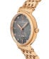 Women's Roxana Rose-Gold Stainless Steel , Purple Dial , 34mm Round Watch