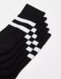 ASOS DESIGN 5 pack sport socks in black with white stripe