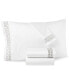 Фото #1 товара Chain Links Embroidered 100% Pima Cotton Pillowcase, King, Created for Macy's