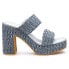 Фото #1 товара BEACH by Matisse Gem Platform Block Heels Womens Blue Casual Sandals GEM-408