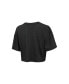 ფოტო #4 პროდუქტის Women's Threads Charcoal Brooklyn Nets Bank Shot Cropped T-shirt
