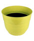 Фото #3 товара Glazed Brushed Happy Large Plastic Planter Bright Yellow 15 Inches