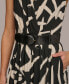 Фото #6 товара Women's Printed Belted A-Line Dress