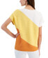 Фото #2 товара Women's Colorblocked Drop-Shoulder Sweater