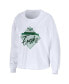 Women's White Philadelphia Eagles Domestic Cropped Long Sleeve T-shirt