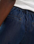 Фото #4 товара Object wide leg pull on trouser in blue denim