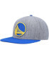 ფოტო #3 პროდუქტის Men's Gray, Royal Golden State Warriors Classic Logo Two-Tone Snapback Hat