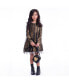 Фото #2 товара Платье для малышей IMOGA Collection Rosaline FW23 черное, плиссированное из сетки и металлической ткани