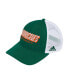 Men's Green Miami Hurricanes Mascot Block Letter Slouch Trucker Adjustable Hat