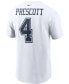 ფოტო #2 პროდუქტის Men's Dak Prescott White Dallas Cowboys Name and Number T-shirt
