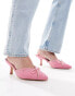 Фото #1 товара RAID Mimi kitten heel mules in pink