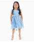 Little Girls Floral Soutache Hi-Low Social Dress