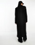 4th & Reckless Tall exclusive formal longline wool look coat in black