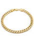 14K Solid Gold 6mm Cuban Chain Bracelet, Hollow-designed, 7 inches, approx. 6.8grams