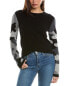 Hannah Rose Camo Contrast Wool & Cashmere-Blend Sweater Women's