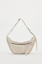 Crackled-effect shoulder bag