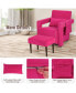 Modern Berber Fleece Single Sofa Chair Ottoman & Waist Pillow