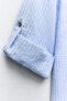 Фото #12 товара Рубашка из смесового льна с подворачиваемыми рукавами ZARA