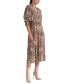 ფოტო #4 პროდუქტის Women's Paisley-Print Chiffon 3/4-Sleeve Midi Dress