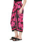 Фото #6 товара Women's Lush Palm-Print Faux-Wrap Midi Skirt