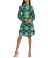 Фото #4 товара Платье женское Donna Morgan с принтом и высоким воротником