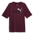 Фото #3 товара Puma Essential 2 Logo Crew Neck Short Sleeve T-Shirt & Tall Mens Burgundy Casua