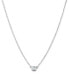 ფოტო #1 პროდუქტის Diamond Bezel-Set Adjustable Pendant Necklace (1/6 ct. t.w.) in 14k White Gold