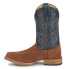 Фото #3 товара Justin Boots Fergus Medium Square Toe Cowboy Mens Blue, Brown Casual Boots BR38