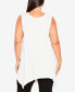 ფოტო #2 პროდუქტის Plus Size V Neck Swing Tank Top