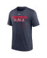 ფოტო #3 პროდუქტის Men's Heather Navy Los Angeles Angels Home Spin Tri-Blend T-shirt