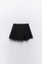 Box pleat mini skirt