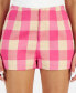 ფოტო #3 პროდუქტის Women's Plaid Tailored Shorts
